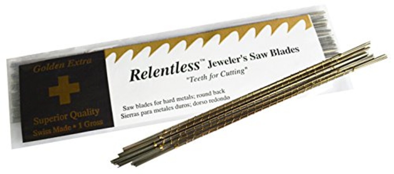 Swiss-Made Relentless Golden Extra Saw Blades Jewelry Making Gold Silver  Metal Cutting Sawblades Cut Size 3/0